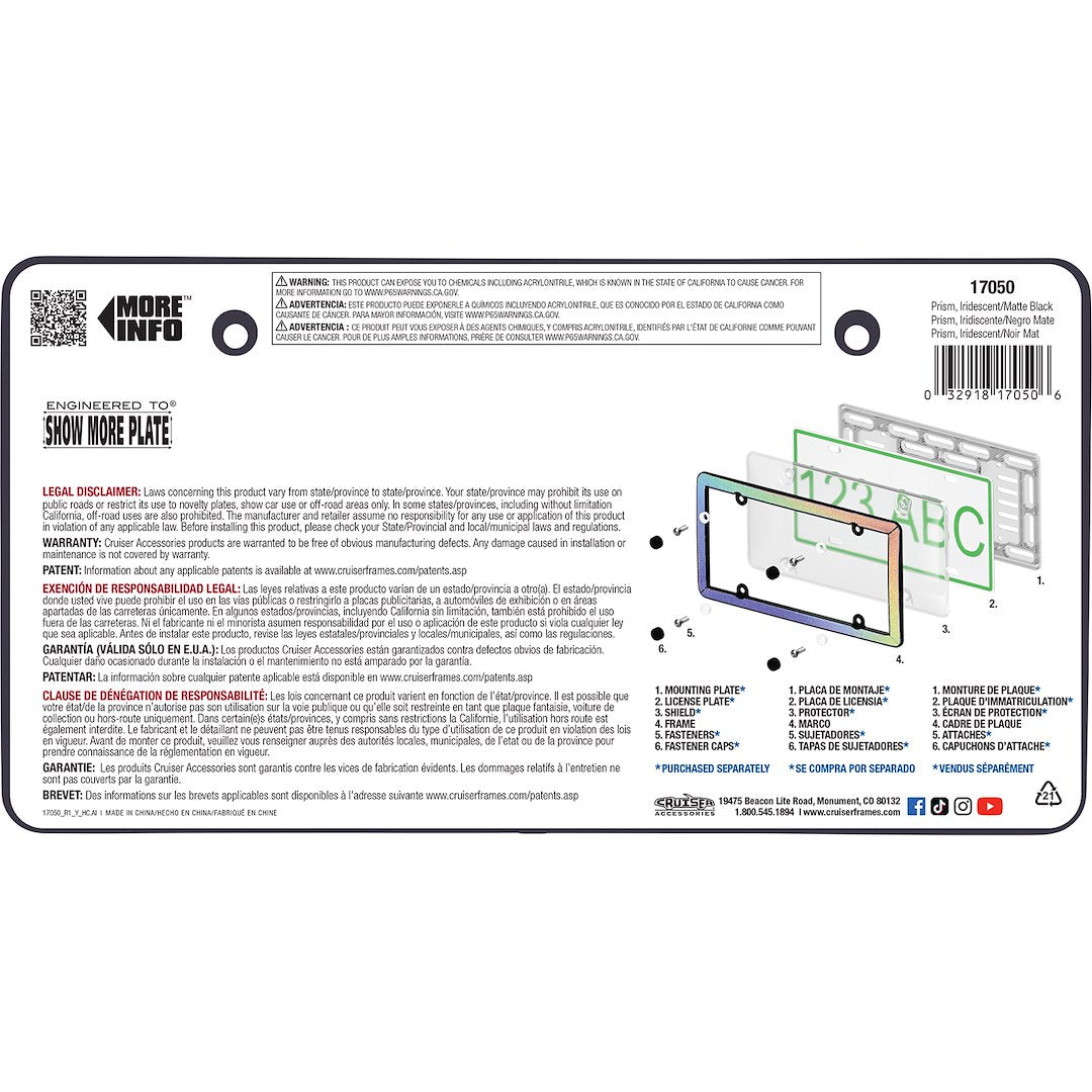 Product of Cruiser 17050 License Plate Frame