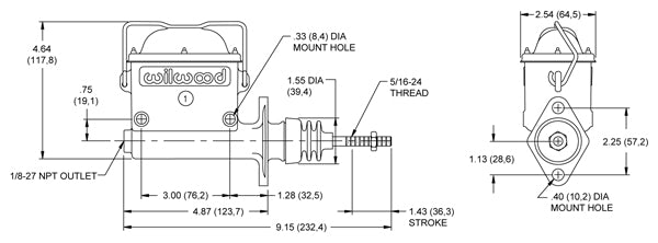 Product of Wilwood Brakes 260-6765 Brake Master Cylinder