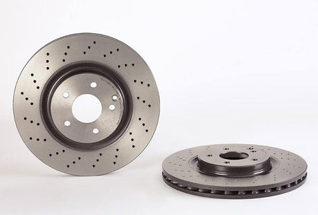 Product of Brembo 09A44821C02 Vented Cross Drilled 1 Piece Brake Rotor 