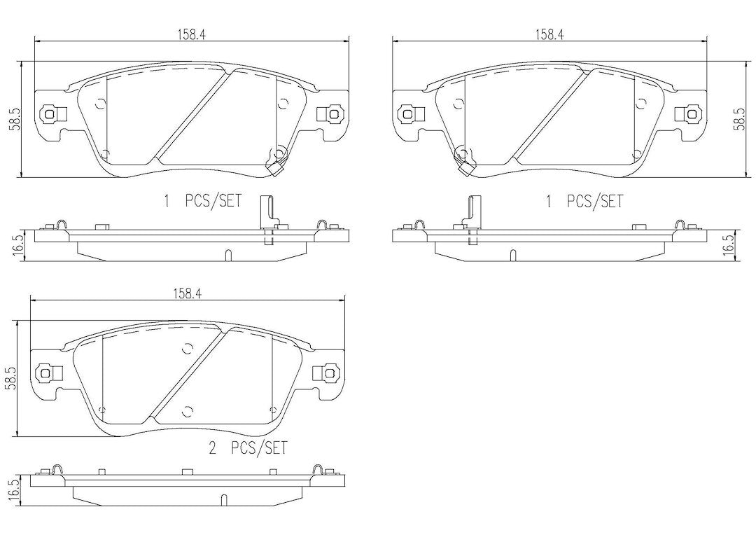 Product of Brembo P56080N Brake Pad - Set Of 4 