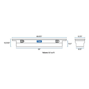 Product of UWS TBSD-69-SL-LP-B Slim Line Low Profile Toolbox 
