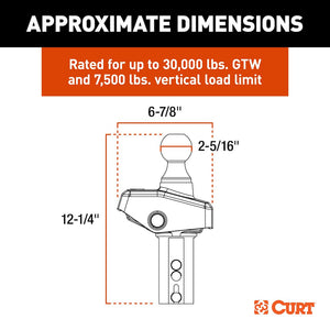 Curt 60654 Gooseneck Trailer Hitch Ball||60654_3008x1990_Ca.Jpg||93||c9360654||1469647