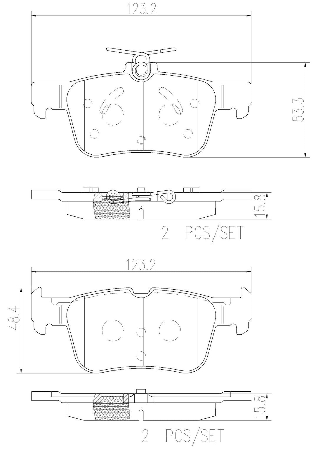 Product of Brembo P24175N Brake Pad - Set Of 4 