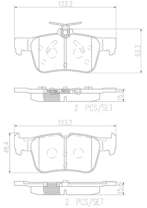 Product of Brembo P24175N Brake Pad - Set Of 4 