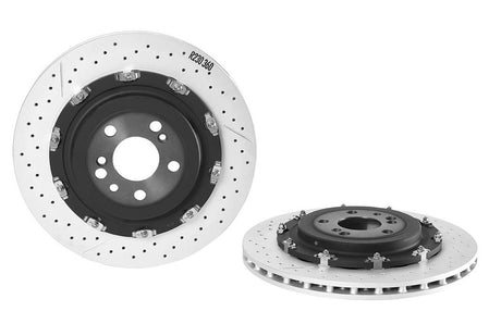 Product of Brembo 09931523C02 Vented Cross Drilled 1-Piece Brake Rotor 
