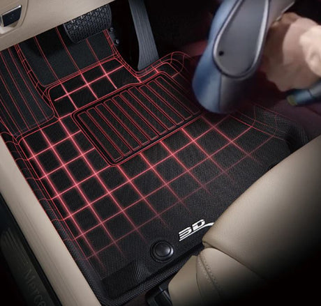 Product of 3D Mats KAGU L1CH09801509 Black Thermoplastic Rubber Of Carbon Fiber Texture Floor Liner 