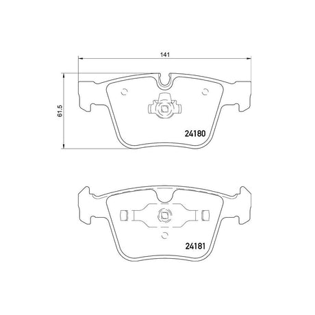 Product of Brembo P50116 Brake Pad - Set Of 4 