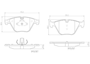 Product of Brembo P06074N Brake Pad - Set Of 4 
