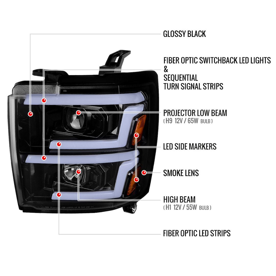 Spec-D Tuning 2lhp-Siv1525g-Sq-Tm Headlight Assembly||||92||sdt2lhpsiv152||1918819