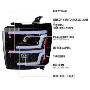 Spec-D Tuning 2lhp-Siv1525g-Sq-Tm Headlight Assembly||||92||sdt2lhpsiv152||1918819