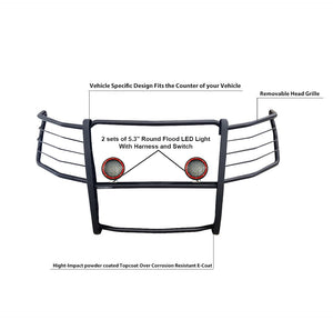 Product of Black Horse Offroad 17GT29MA-PLFR Grille Guard  