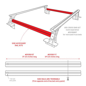 Product of Go Rhino 5935011t Bed Cargo Rack Side Rail