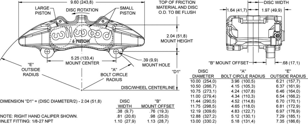 Wilwood Brakes 120-13429 Brake Caliper||120-13429_1.Jpg||86||w6412013429||1360405