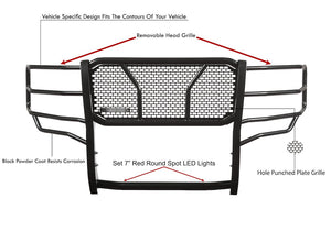 Product of Black Horse Offroad RU-FOF116-B-PLR Grille Guard  