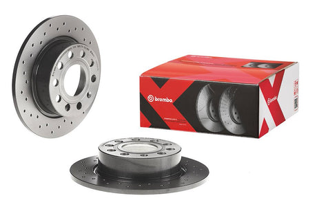 Product of Brembo 0895021XC02 Xtra Solid Cross Drilled 1 Piece Brake Rotor 