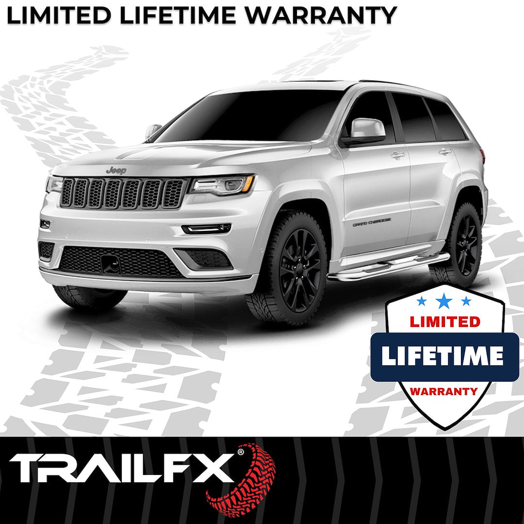 Product of TrailFX A0023S TFX Round Tube Side Steps Nerf Bar With Surface Steps 