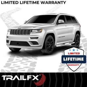 Product of TrailFX A0023S TFX Round Tube Side Steps Nerf Bar With Surface Steps 