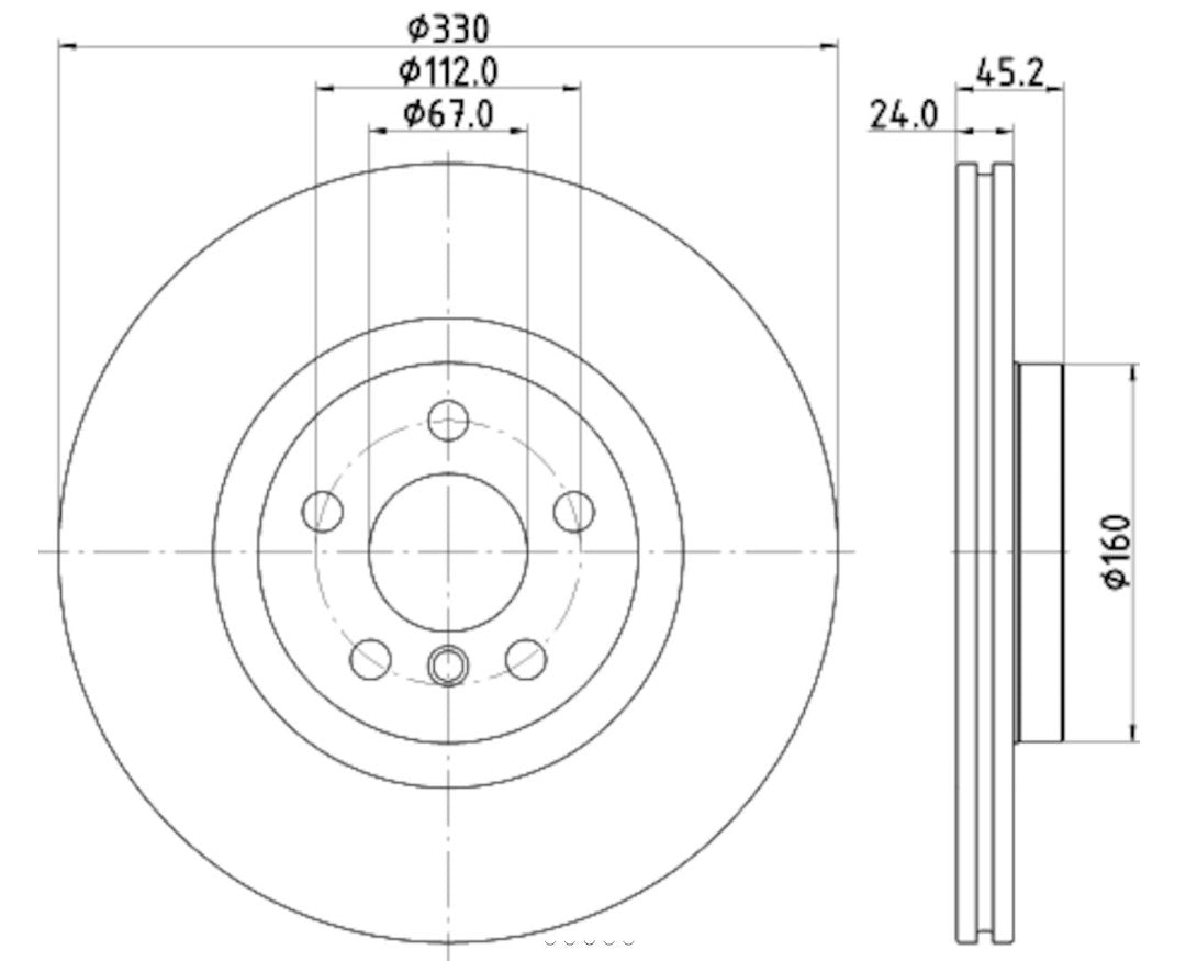 Product of Hella 355122641 Pagid  Brake Rotor 