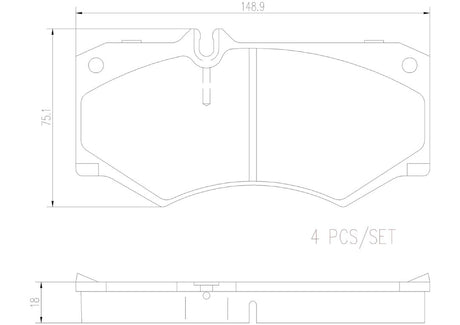 Product of Brembo P50134N Brake Pad - Set Of 4 