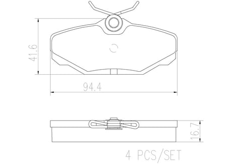 Product of Brembo P24132N Brake Pad - Set Of 4 