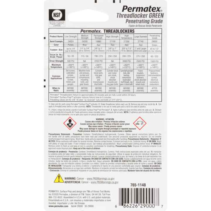 Permatex 29000 Thread Sealant||29000_1.Jpg||86||p1329000||1254739
