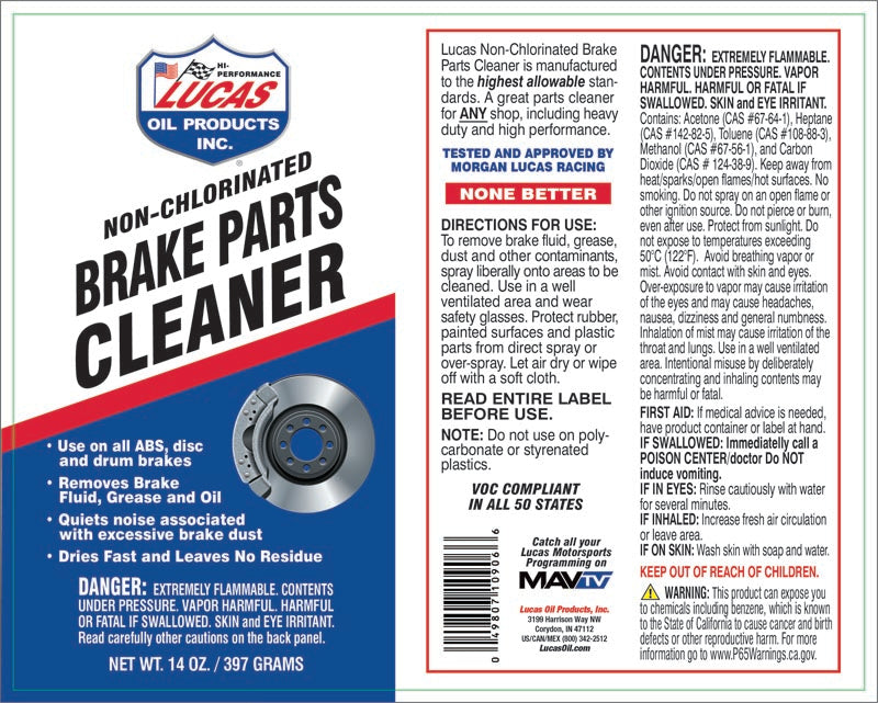Product of Lucas Oil 10906 Brake Cleaner