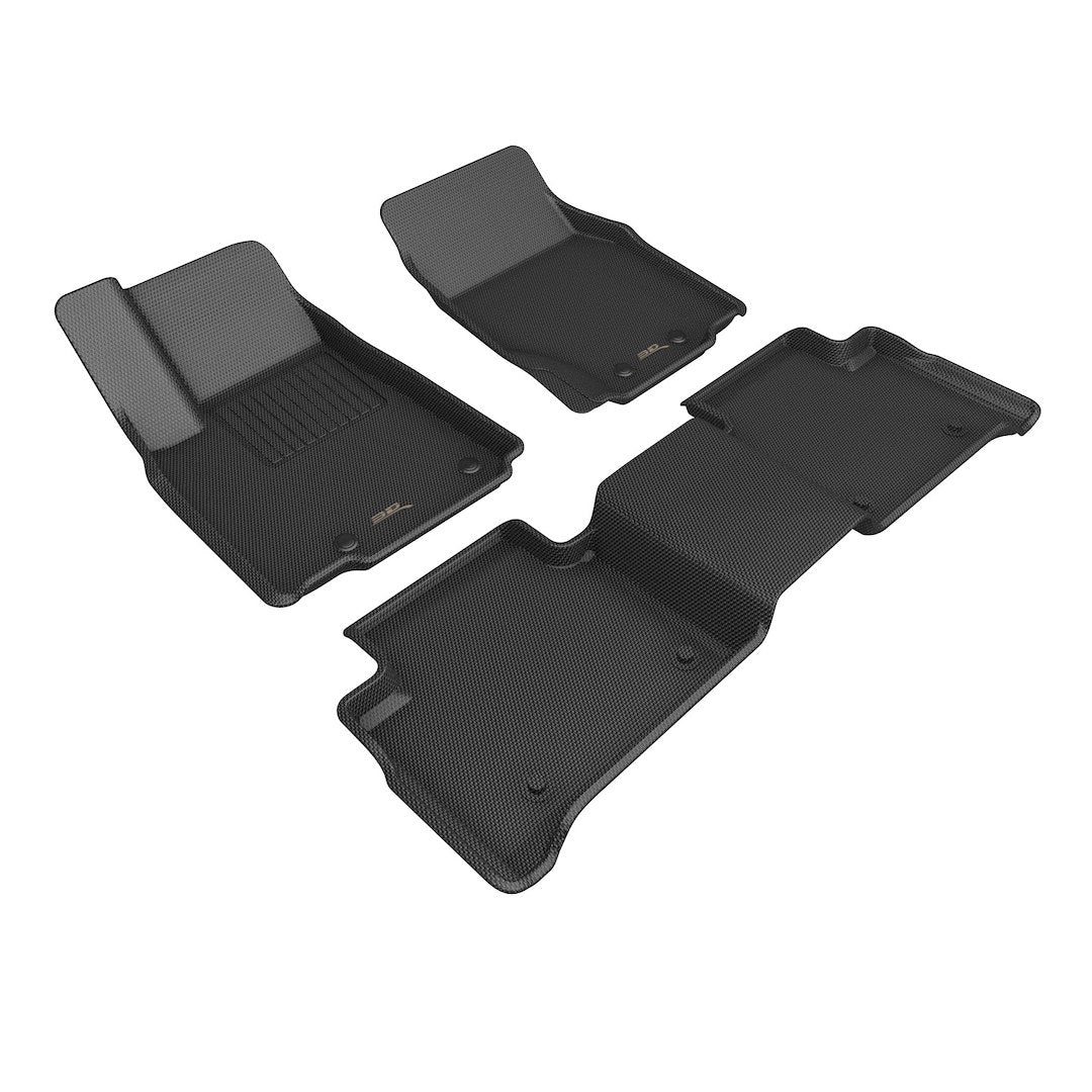 Product of 3D Mats KAGU L1JP03201509 Black Thermoplastic Rubber Of Carbon Fiber Texture Floor Liner 