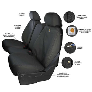 Product of Covercraft SSC8479CABN Carhartt® SeatSaver® Carhartt Brown Duck Weave Fabric Seat Cover 