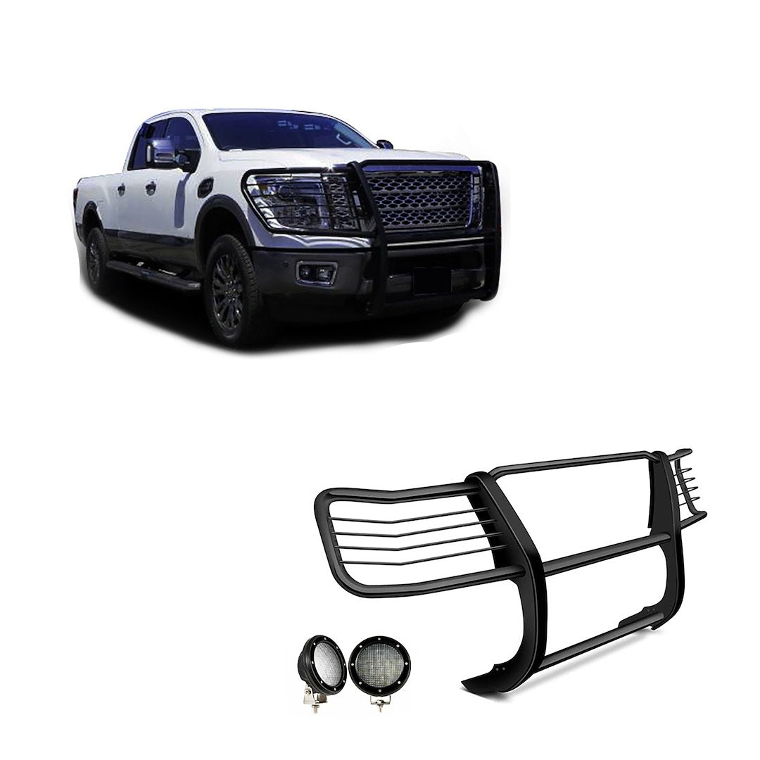 Product of Black Horse Offroad 17NR28MA-PLFB Grille Guard  