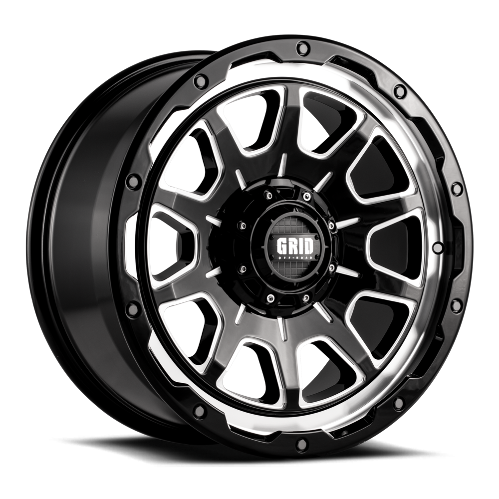 Grid Wheels Gd1520090865m0025 Wheel||gd15-Gloss-Black-With-Milled-Account.Png||85||grwe29865m25||1484745
