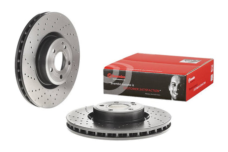 Product of Brembo 09B47511C02 Vented Cross Drilled 1 Piece Brake Rotor 