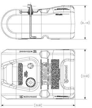 Product of Attwood Marine 8806LPG2 6 Gallon Plastic (High Density Polyethylene)/ Ethylene Vinyl Alcohol Fuel Tank 