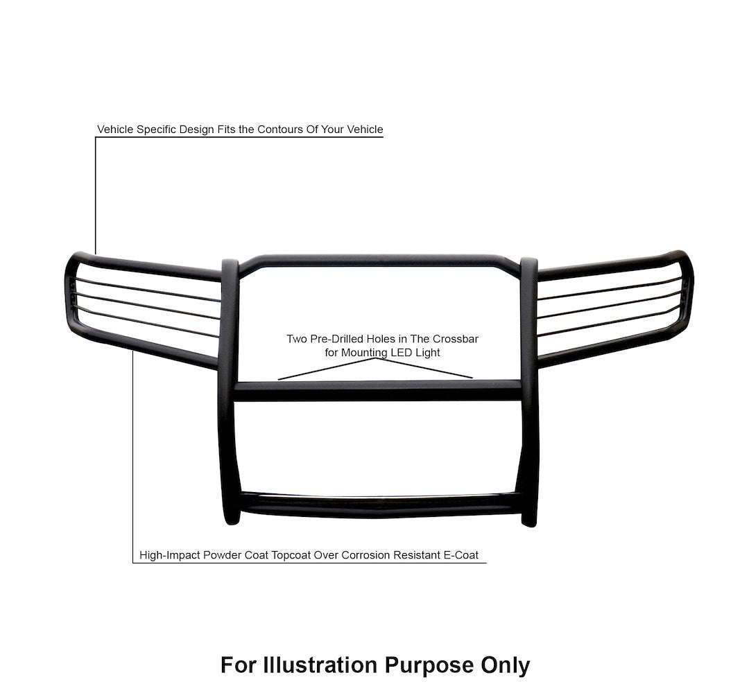 Product of Black Horse Offroad 17KI01MA Grille Guard Modular Black Semi-Gloss Powder Coated 
