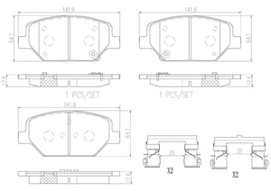 Product of Brembo P07007N Brake Pad - Set Of 4 