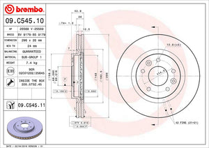 Product of Brembo 09C54511C02 Vented 1 Piece Brake Rotor 