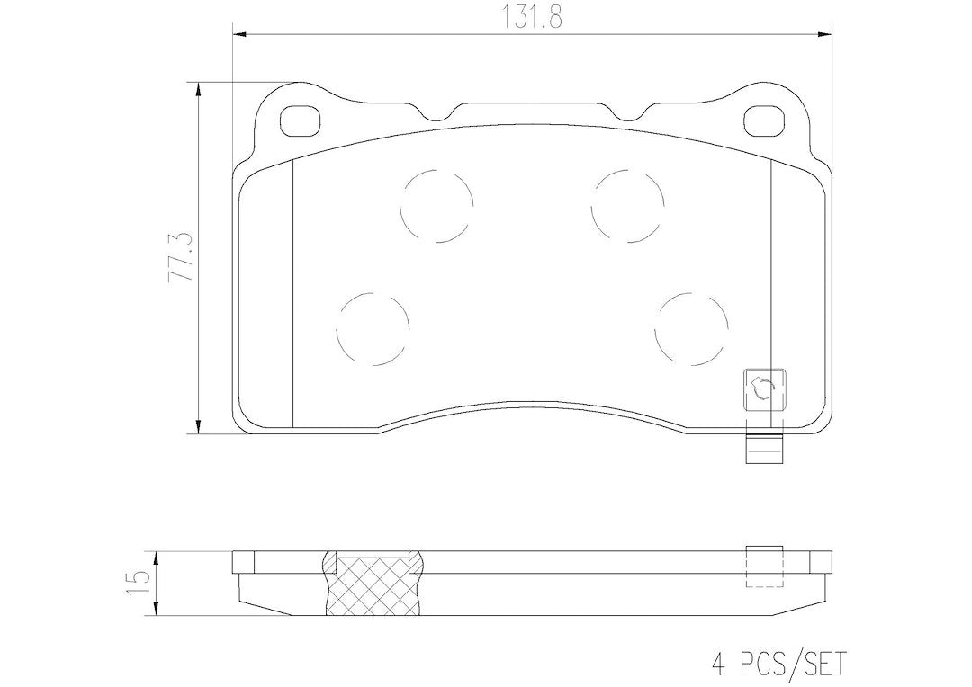 Product of Brembo P09004N Brake Pad - Set Of 4 