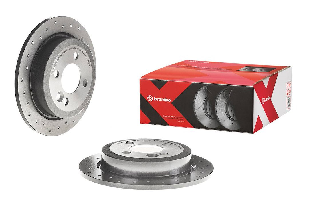 Product of Brembo 0891632XC02 Xtra Solid Cross Drilled 1 Piece Brake Rotor 