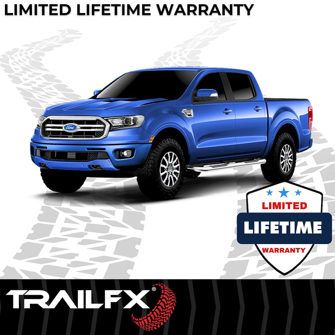 Product of TrailFX A0060S TFX Round Tube Side Steps Nerf Bar With Surface Steps 