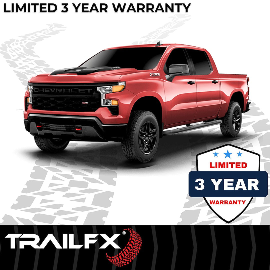 Product of TrailFX A1003B TFX 4" Oval Tube Side Steps Nerf Bar With Surface Steps 