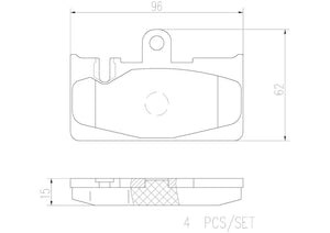 Product of Brembo P83059N Brake Pad - Set Of 4 