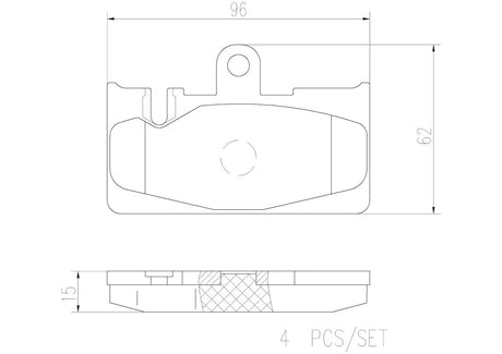 Product of Brembo P83059N Brake Pad - Set Of 4 