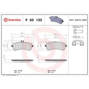 Brembo P50132 Brake Pad||p50132_Drw.Jpg||87||brmp50132||1754734