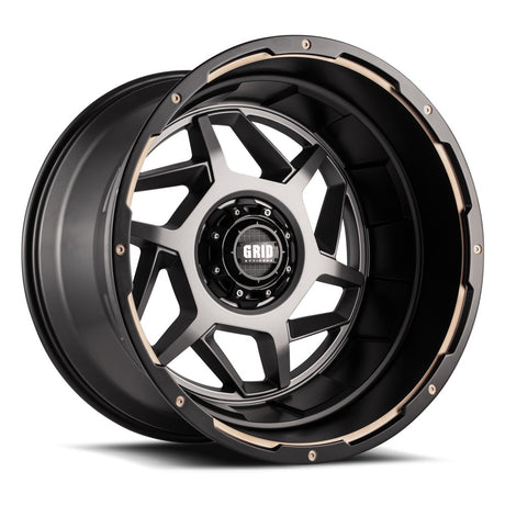 Product of Grid Wheels 20x9 Anthracite With Black Lip Wheel - 6x5.31 Bolt Pattern 