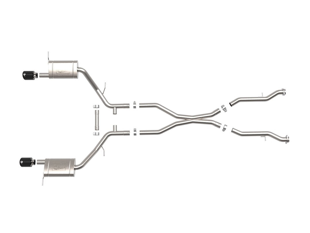 Product of Advanced FLOW Engineering 49-32086-B Mach Force XP Cat Back System Dual Exhaust System Kit 