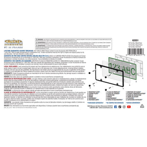 Cruiser 62051 License Plate Frame||62051_P02-Tuf-Combo_Black_Clear-Backpack.Jpg||87||c3462051||1100980