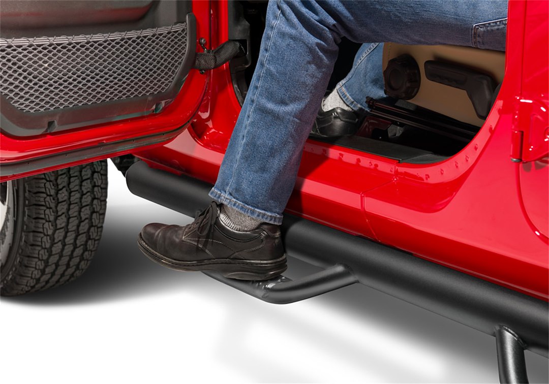 Product of N-Fab J1866 W2W Series Nerf Bar With Drop Down Steps 