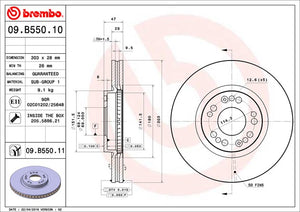 Product of Brembo 09B55011C02 Vented 1 Piece Brake Rotor 