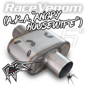 Product of Black Widow Exhaust BWAHW35-C Angry Housewife Stainless Steel Exhaust Muffler 