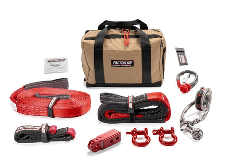Factor 55 00475-01-Medium Vehicle Recovery Kit||00475-01 Sawtooth Kit - Tan Medium Bag- Red Hitchlink.Jpg||85||fac0047501med||1713487