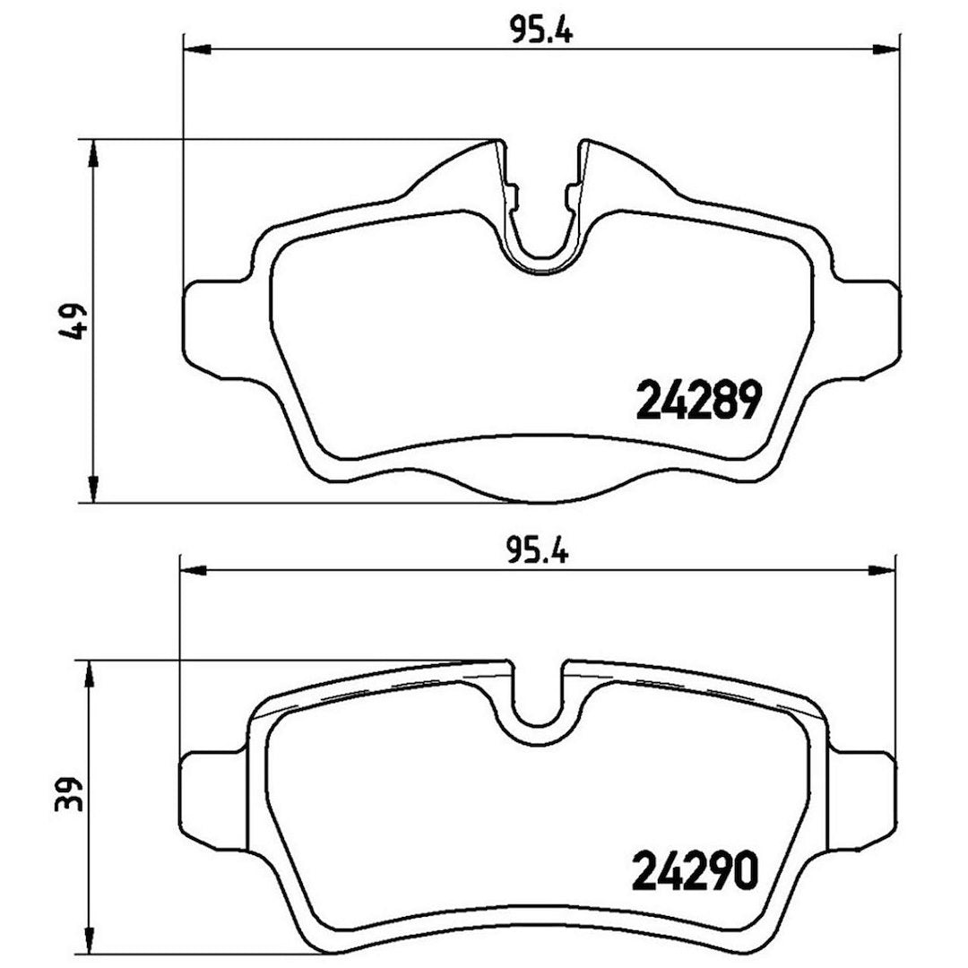 Product of Brembo P06052 Brake Pad - Set Of 4 